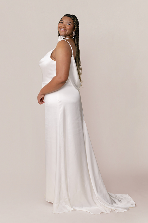 nadia satin dress Nadia One Shoulder Maxi Dress - Sage