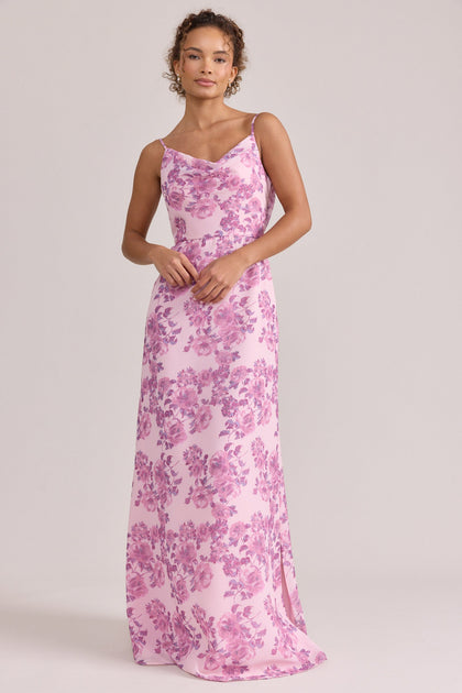 Chiffon Floral Print Mega Swatch | Perfect Pink Blossom