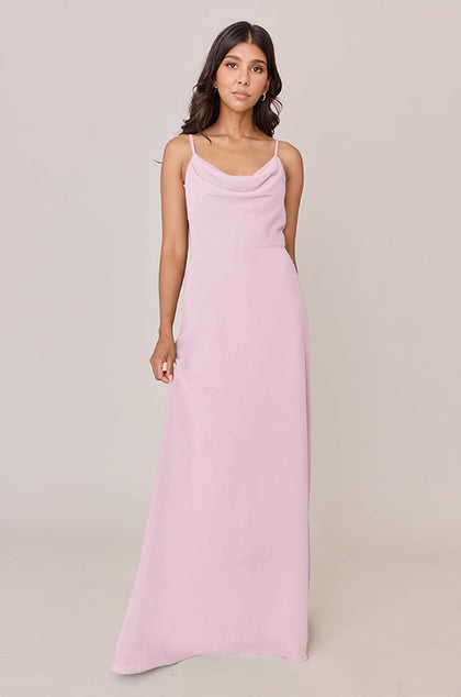 Nadia Chiffon Dress | Made To Order | Baby Pink