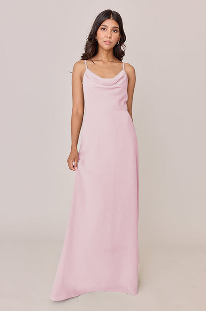 Nadia Chiffon Dress | Made To Order | Blush Pink