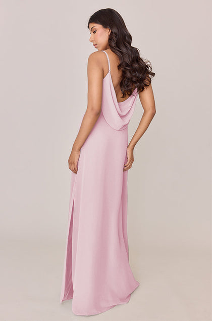 Nadia Chiffon Dress | Made To Order | Blush Pink
