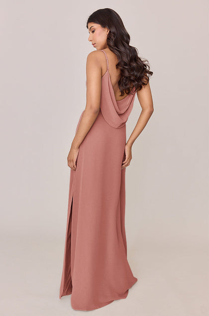 Nadia Chiffon Dress | Made To Order | Desert Rose
