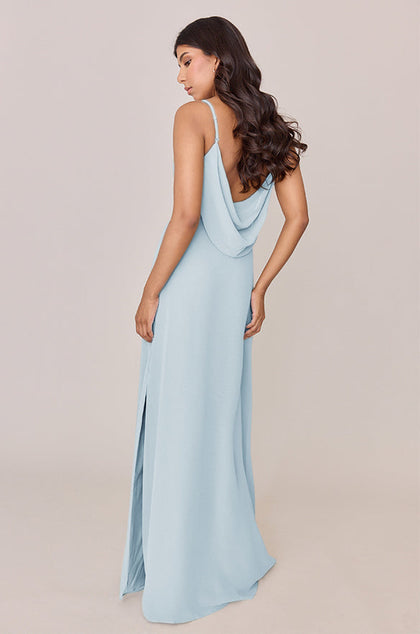 Nadia Chiffon Dress | Made To Order | Light Blue