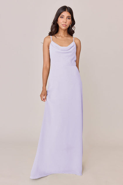 Nadia Chiffon Dress | Made To Order | Light Lavender