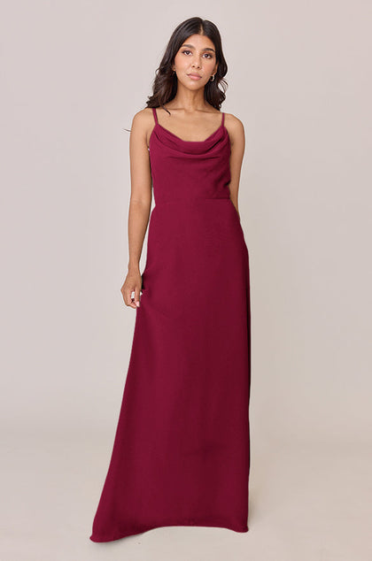 Nadia Chiffon Dress | Made To Order | Marsala