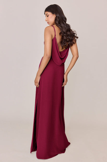 Nadia Chiffon Dress | Made To Order | Marsala