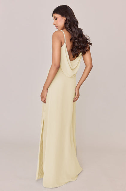 Nadia Chiffon Dress | Made To Order | Pale Yellow