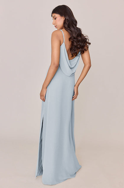 Nadia Chiffon Dress | Made To Order | Sky Blue