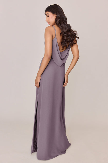 Nadia Chiffon Dress | Made To Order | Wisteria
