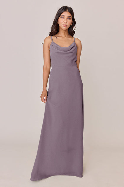Nadia Chiffon Dress | Made To Order | Wisteria