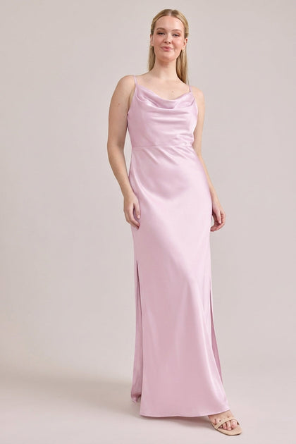 Nadia Satin Dress | Made To Order | Baby Pink