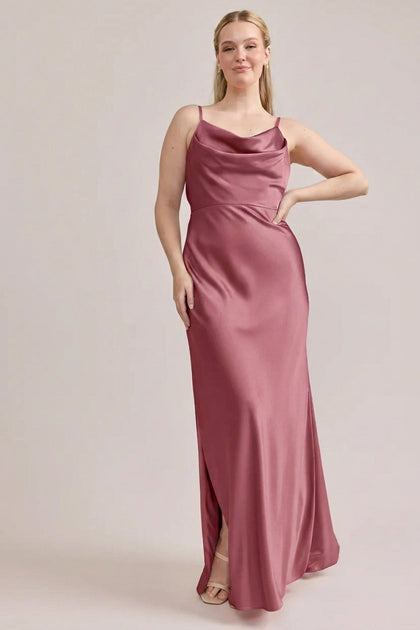 Nadia Satin Dress | Made To Order | Raspberry
