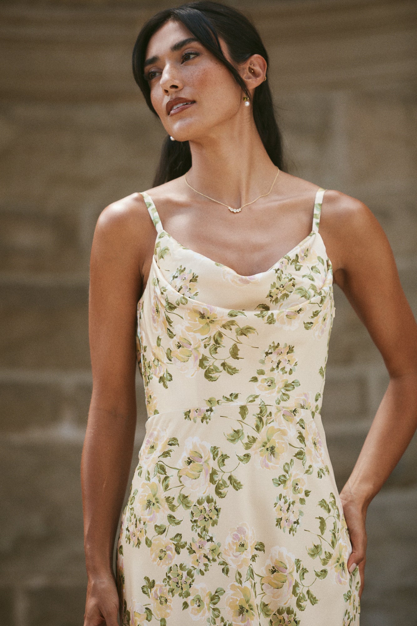 Nadia Satin Floral Print Dress | Made To Order Sage and Sky Blue Meadow Blooms Nadia Satin Floral Print Dress | Made To Order Sage and Sky Blue Meadow Blooms