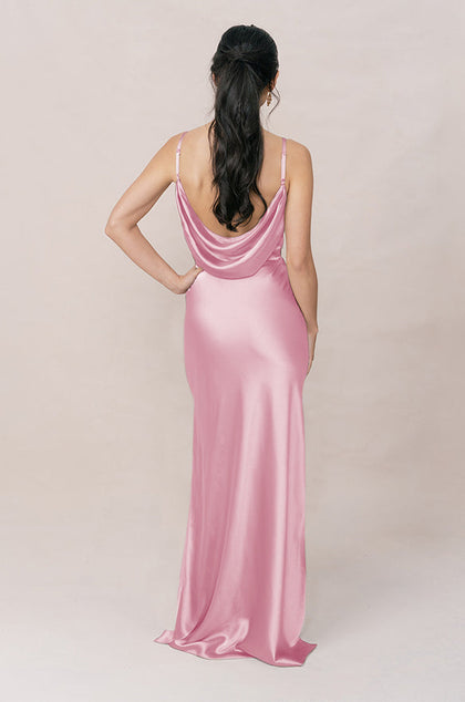 Nadia Satin Dress | Made To Order | Perfect Pink