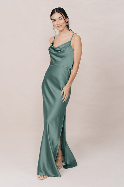 Nadia Satin Dress | Made To Order | Rosemary