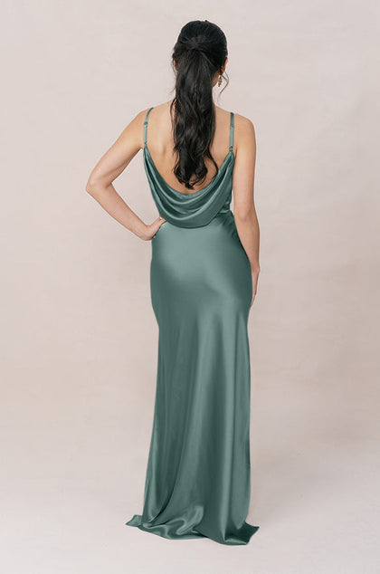 Nadia Satin Dress | Made To Order | Rosemary