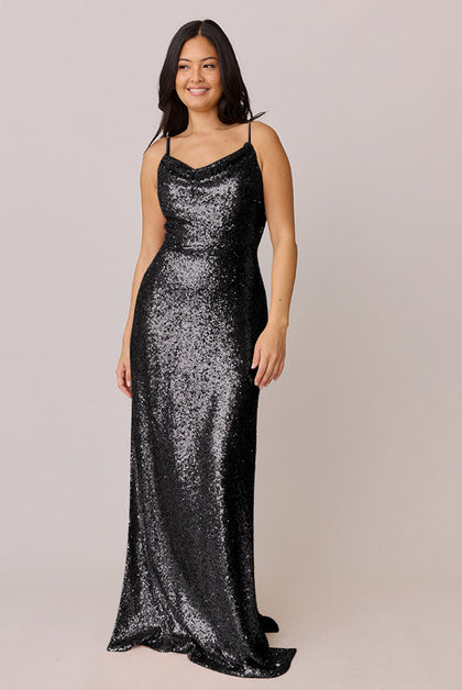Nadia Sequin Dress | Made To Order | Black