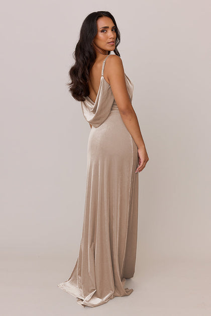 Nadia Velvet Dress | Made To Order | Champagne