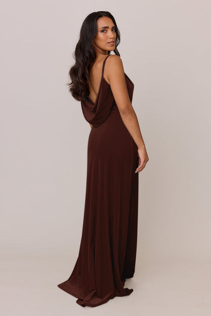Nadia Velvet Dress | Made To Order | Mahogany