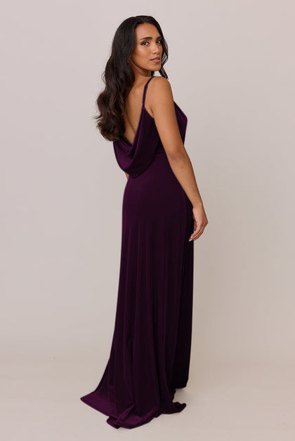 Nadia Velvet Dress | Made To Order | Purple