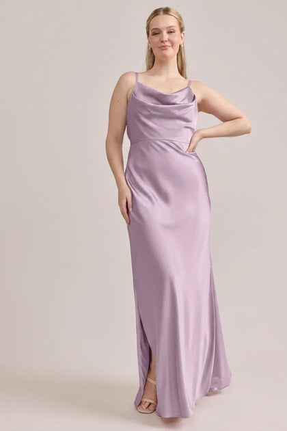 Nadia Satin Dress | Made To Order | Lilac