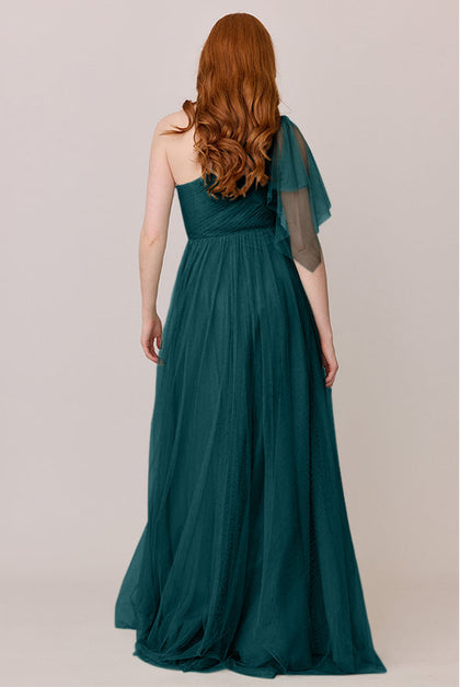 Navea Convertible Tulle Dress | Made To Order | Classic Emerald
