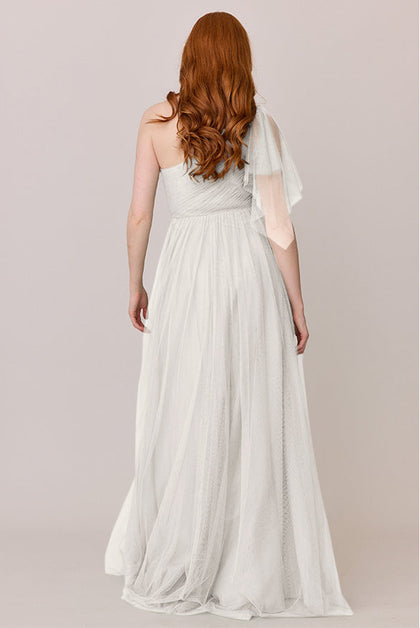 Navea Convertible Tulle Dress | Made To Order | White Pearl