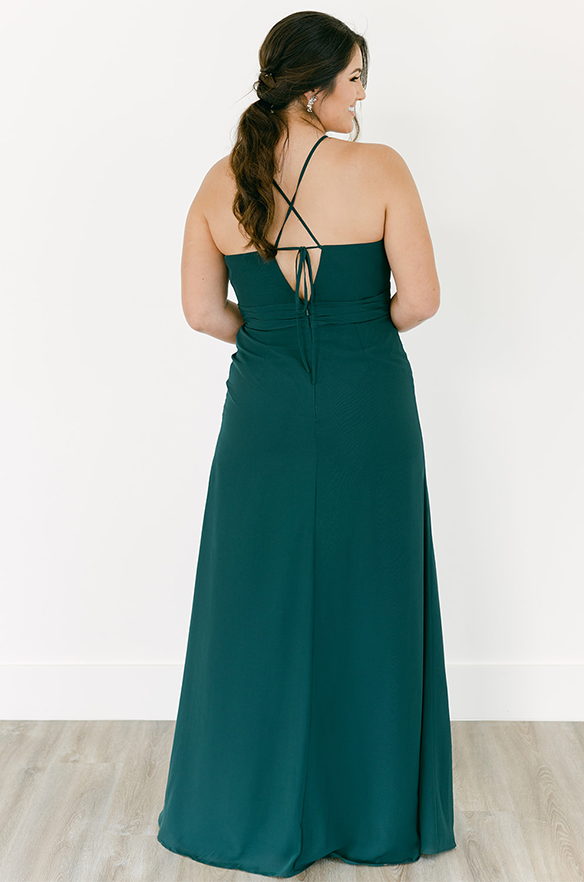 Sample Classic Emerald Nayeli Chiffon Dress Sample Classic Emerald Nayeli Chiffon Dress
