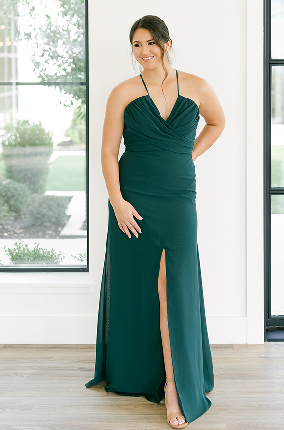 Sample Classic Emerald Nayeli Chiffon Dress