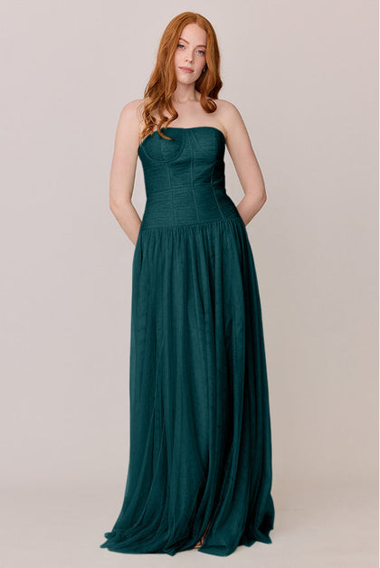 Nicola Tulle Dress | Made To Order | Classic Emerald