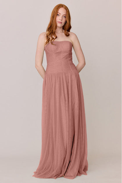Nicola Tulle Dress | Made To Order | Desert Rose