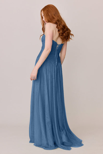 Nicola Tulle Dress | Made To Order | Dusty Blue