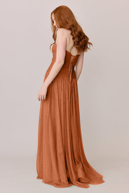 Nicola Tulle Dress | Made To Order | Rust