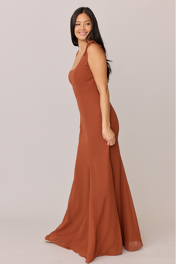 Nicole Chiffon Dress | Made To Order Dusty Purple Nicole Chiffon Dress | Made To Order Dusty Purple