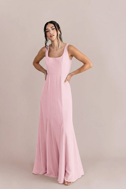 Nicole Chiffon Dress | Made To Order | Perfect Pink