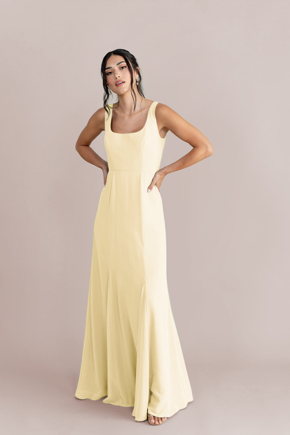 Nicole Chiffon Dress | Made To Order | Yellow
