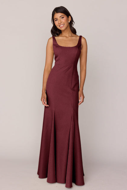 Nicole Crepe Dress | Made To Order | Cabernet