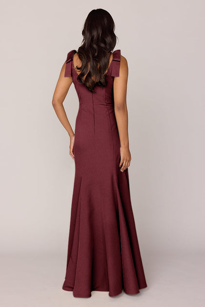Nicole Crepe Dress | Made To Order | Cabernet