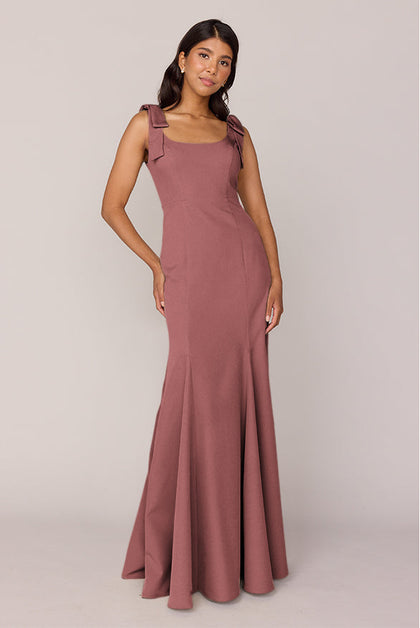 Nicole Crepe Dress | Made To Order | Dusty Rose