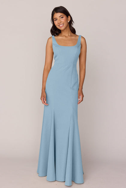 Nicole Crepe Dress | Made To Order | French Blue