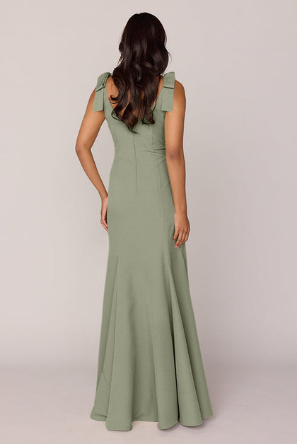Nicole Crepe Dress | Made To Order | Moss