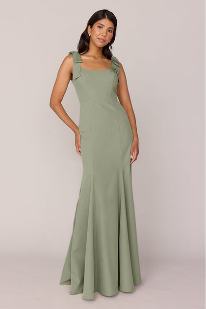Nicole Crepe Dress | Made To Order | Moss