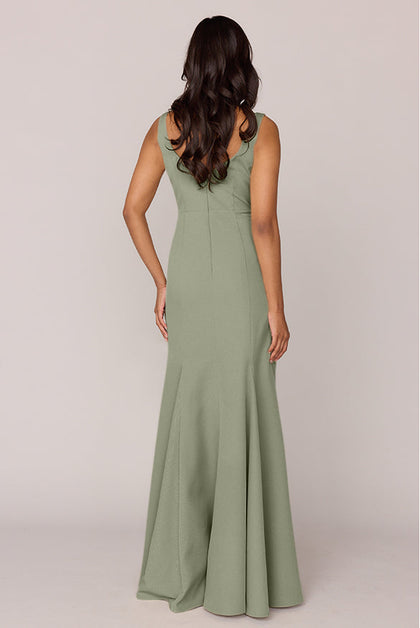 Nicole Crepe Dress | Made To Order | Moss