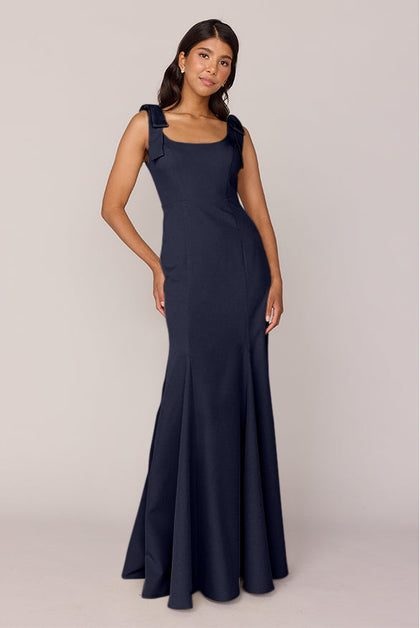 Nicole Crepe Dress | Made To Order | Navy Blue