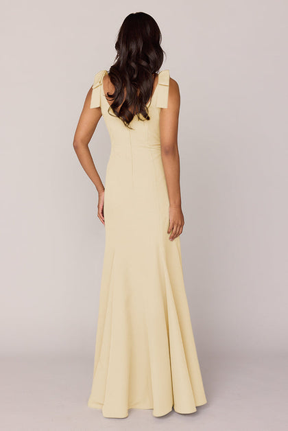 Nicole Crepe Dress | Made To Order | Pale Yellow