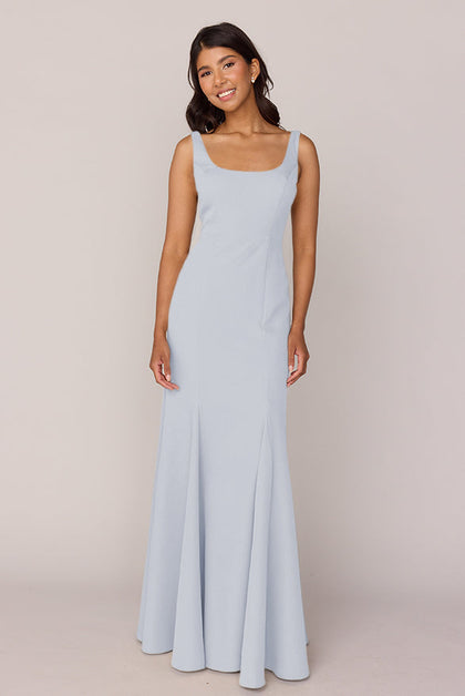 Nicole Crepe Dress | Made To Order | Sky Blue