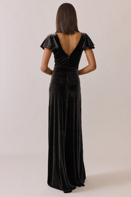 Nora Velvet Dress | Made To Order | Black