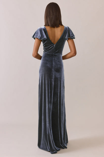 Nora Velvet Dress | Made To Order | Indie Blue