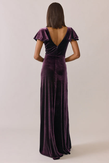 Nora Velvet Dress | Made To Order | Purple