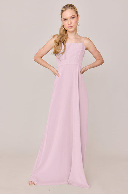 Nova Chiffon Dress | Made To Order | Baby Pink